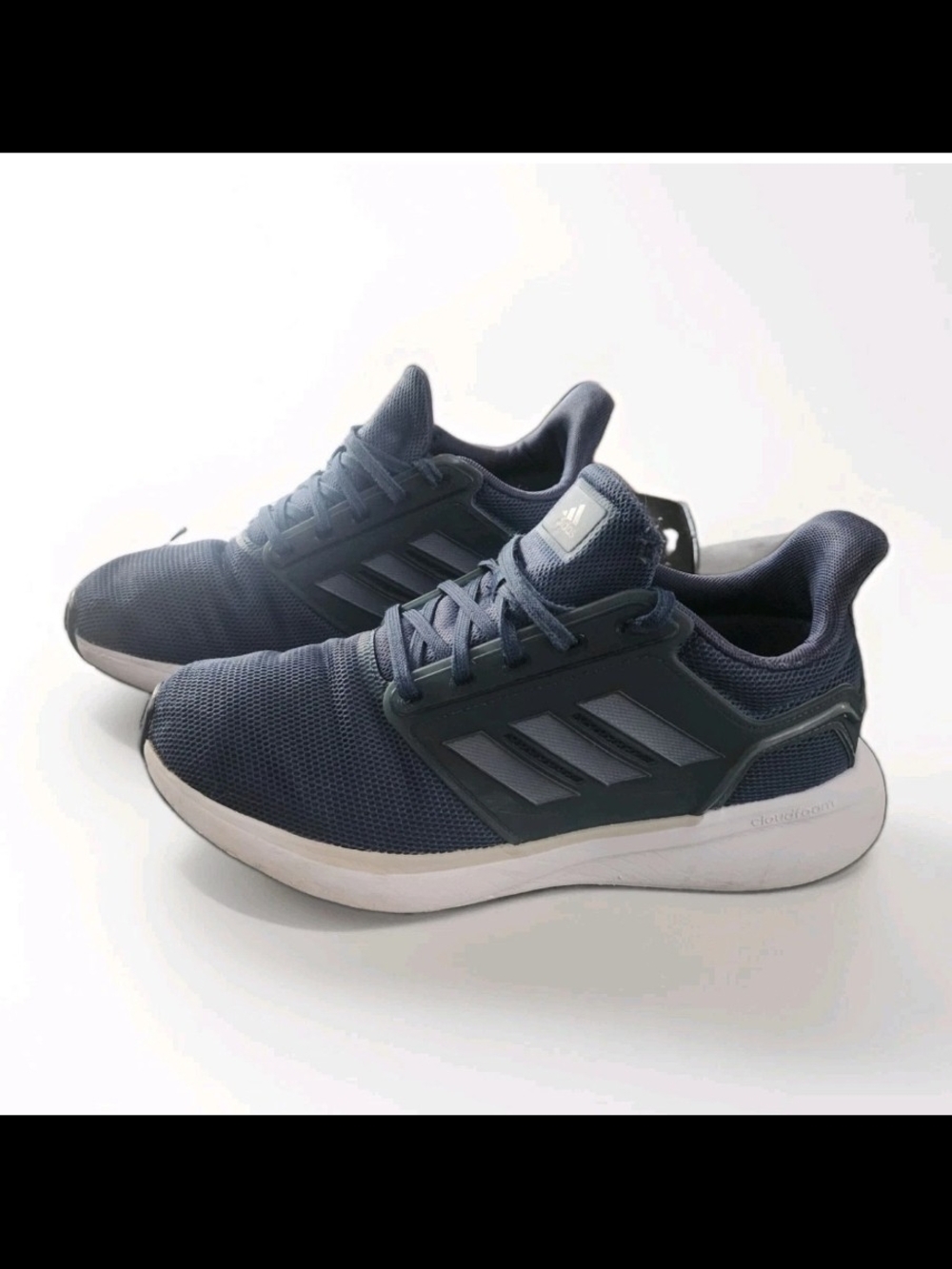 Adidas Men's Navy Cloudfoam Running Sneakers EQ19 Run Trainers